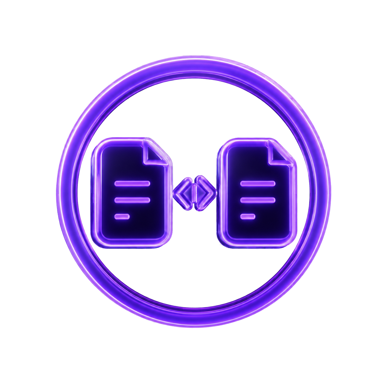Purple format comparison visual
